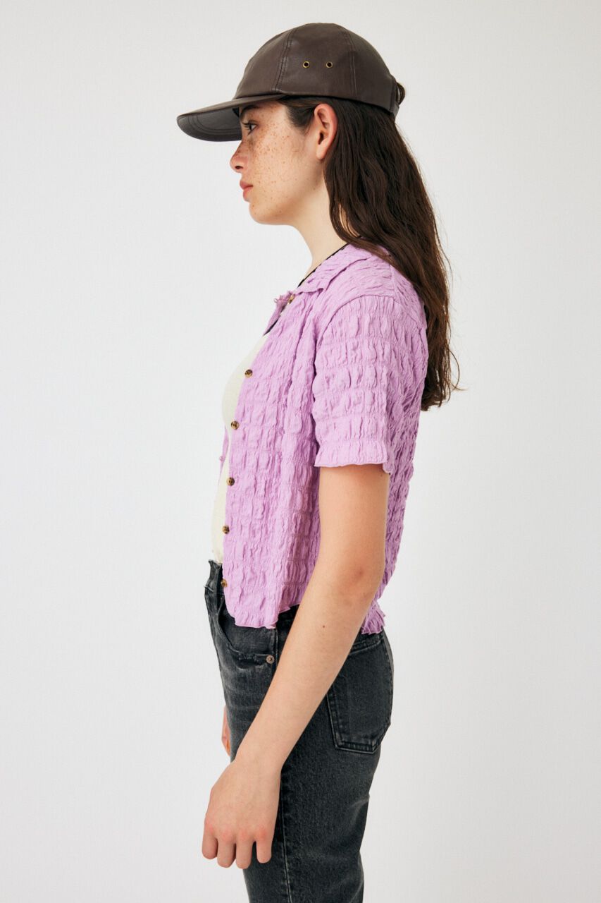 MOUSSY「POPCORN ROUND HEM POLO トップス」|Tシャツ・カットソー|