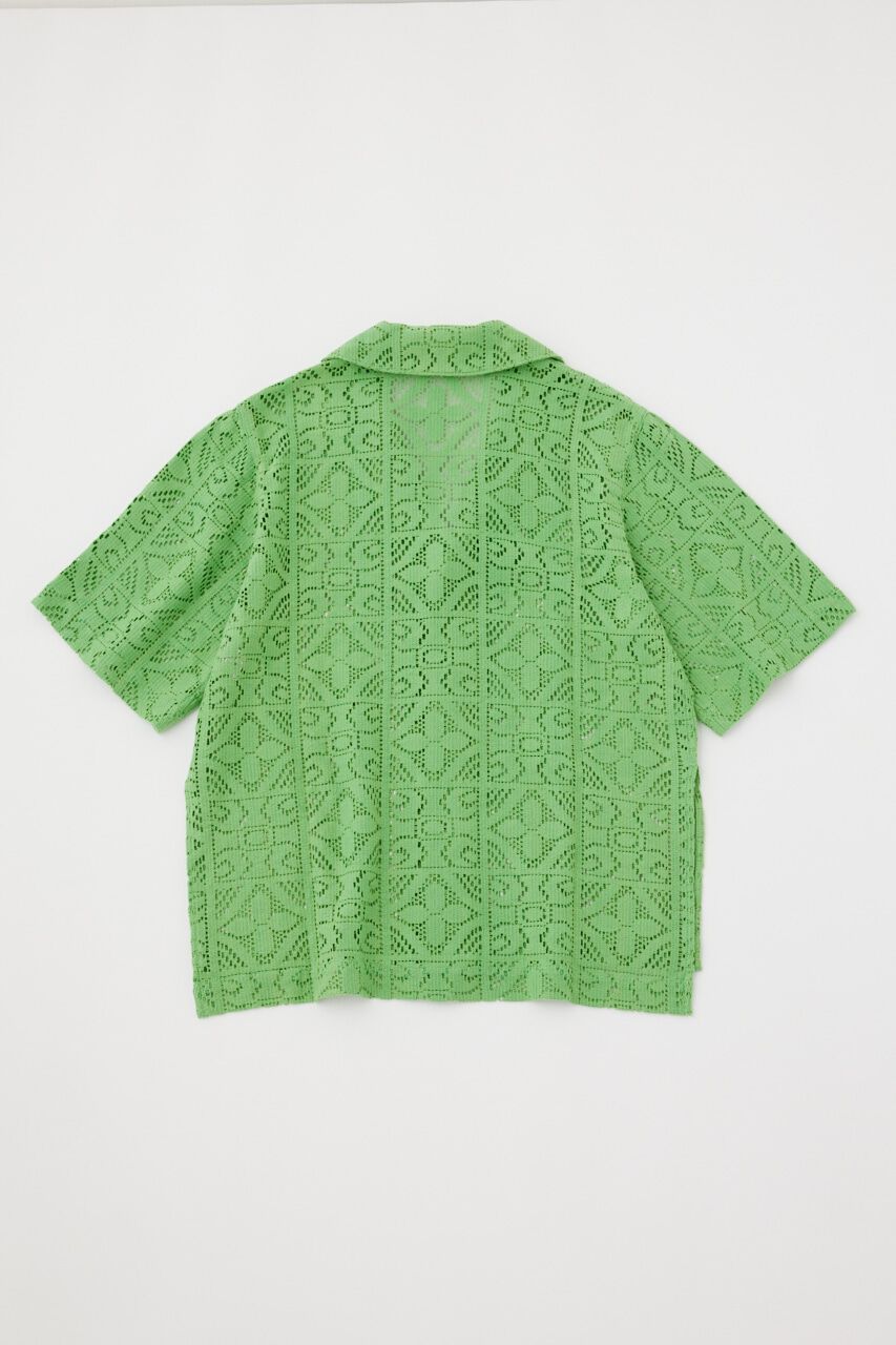 MOUSSY「PANEL LACE HALF SLEEVE シャツ」|シャツ・ブラウス|