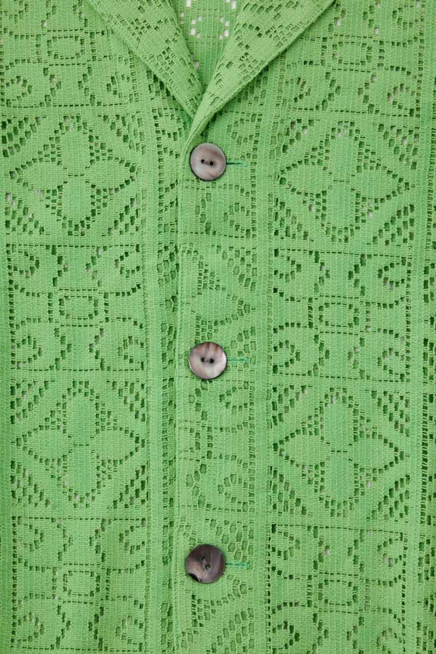 MOUSSY「PANEL LACE HALF SLEEVE シャツ」|シャツ・ブラウス|