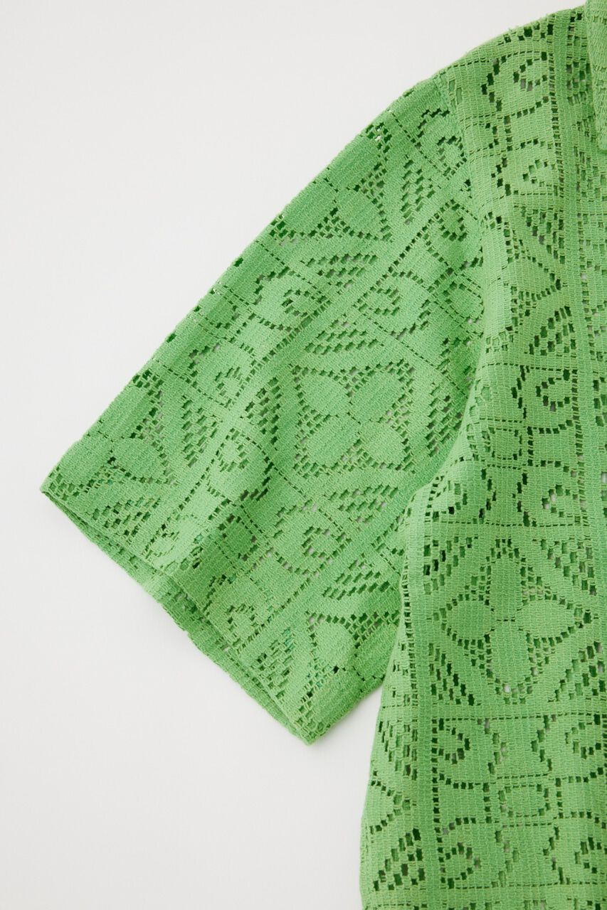 MOUSSY「PANEL LACE HALF SLEEVE シャツ」|シャツ・ブラウス|