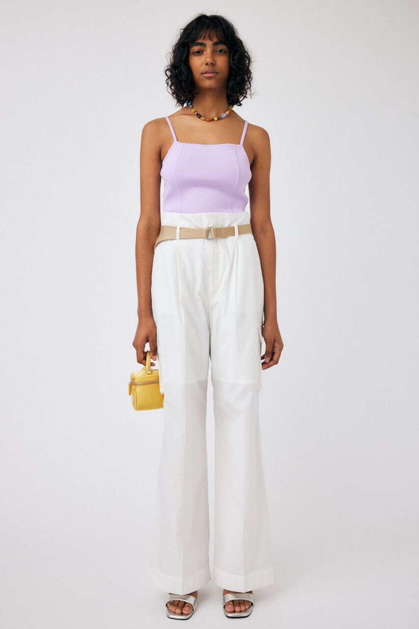 MOUSSY「BELTED WAIST パンツ」|その他|O/WHT1