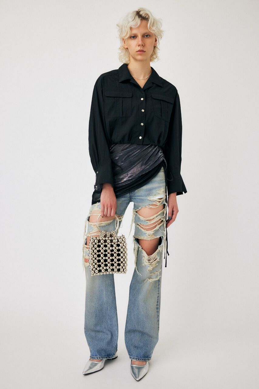 MOUSSY「RIPSTOP CROPPED シャツ」|シャツ・ブラウス|