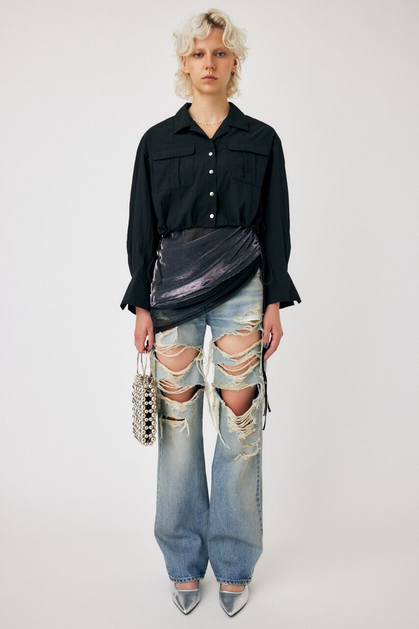 MOUSSY「RIPSTOP CROPPED シャツ」|シャツ・ブラウス|