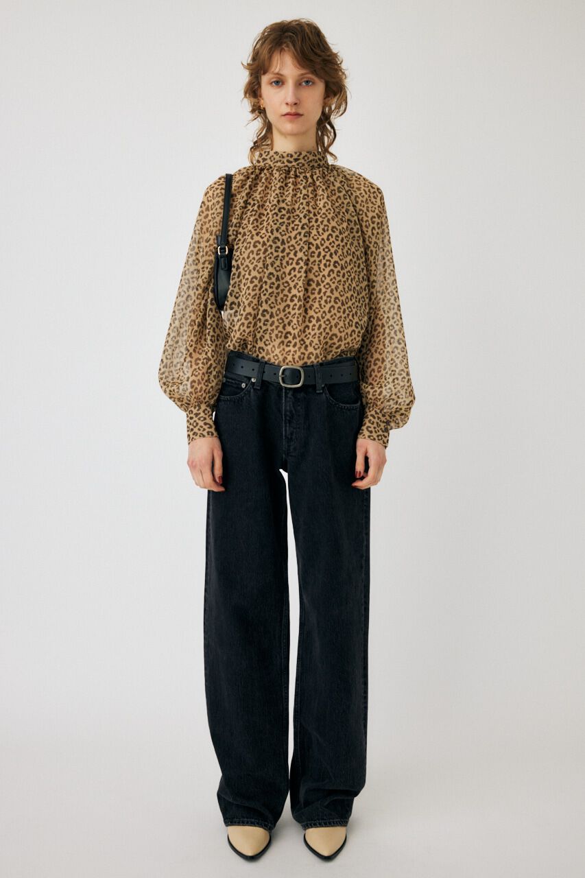 MOUSSY「BACK RIBBON SHEER ブラウス」|シャツ・ブラウス|