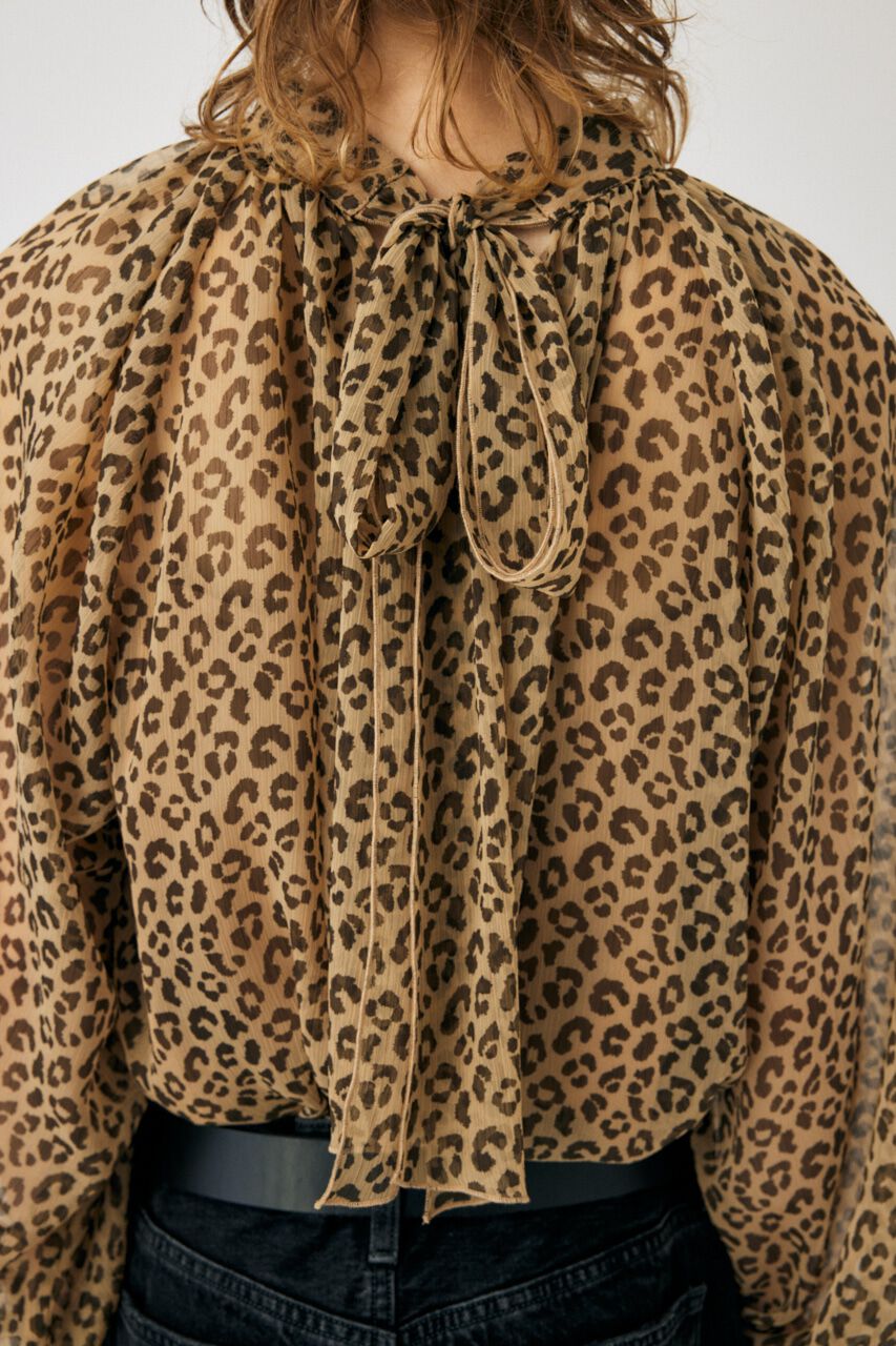 MOUSSY「BACK RIBBON SHEER ブラウス」|シャツ・ブラウス|