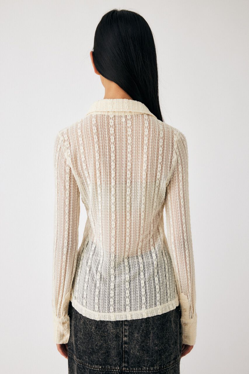 MOUSSY「SHEER LACE SHIRT ブラウス」|Tシャツ・カットソー|