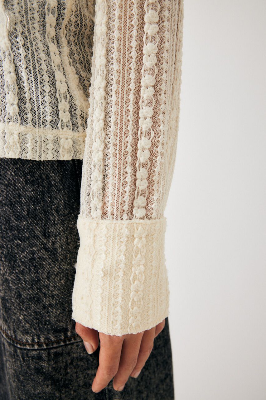 MOUSSY「SHEER LACE SHIRT ブラウス」|Tシャツ・カットソー|