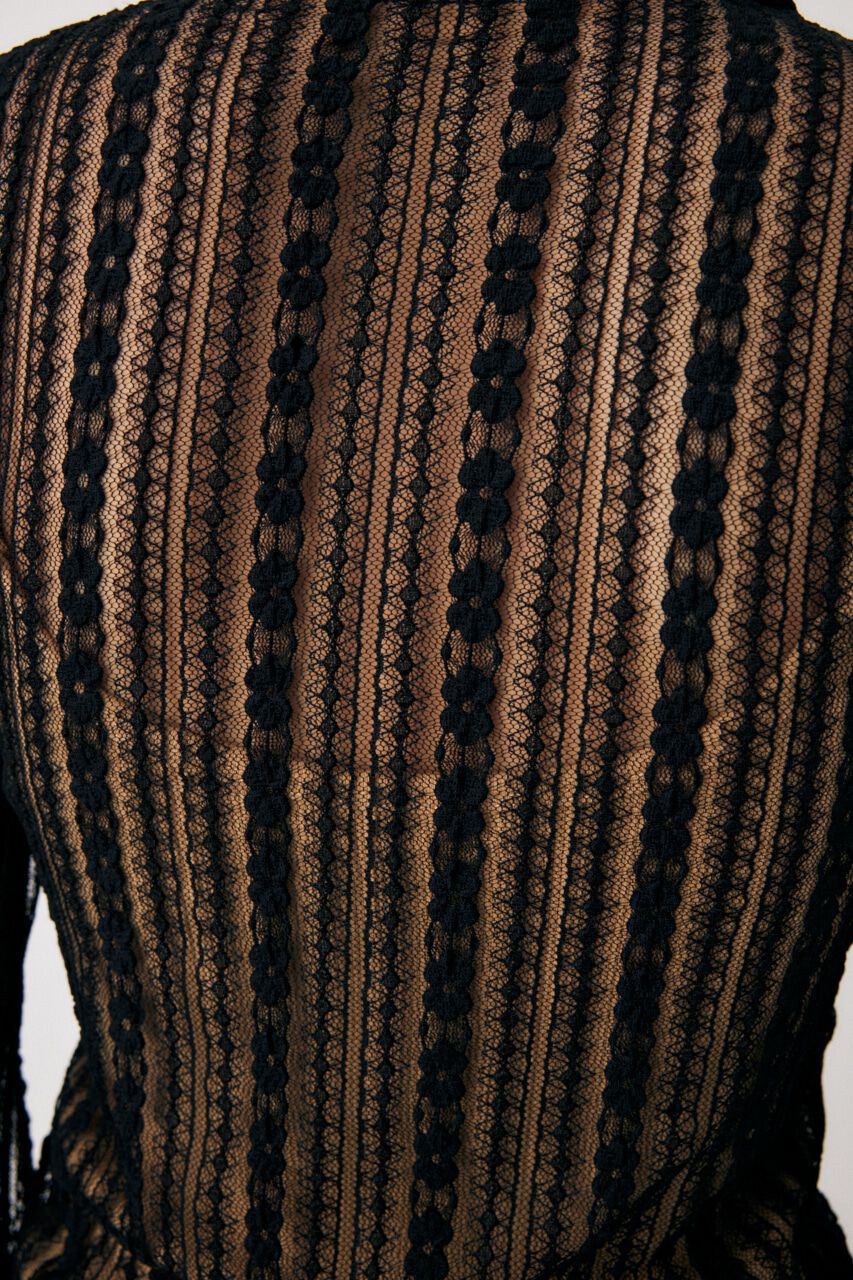 MOUSSY「SHEER LACE SHIRT ブラウス」|Tシャツ・カットソー|