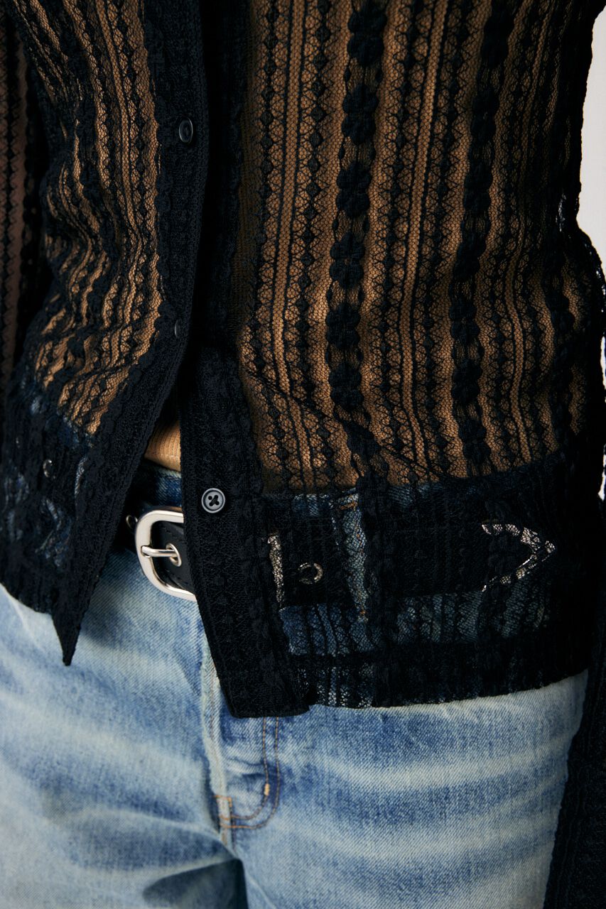 MOUSSY「SHEER LACE SHIRT ブラウス」|Tシャツ・カットソー|