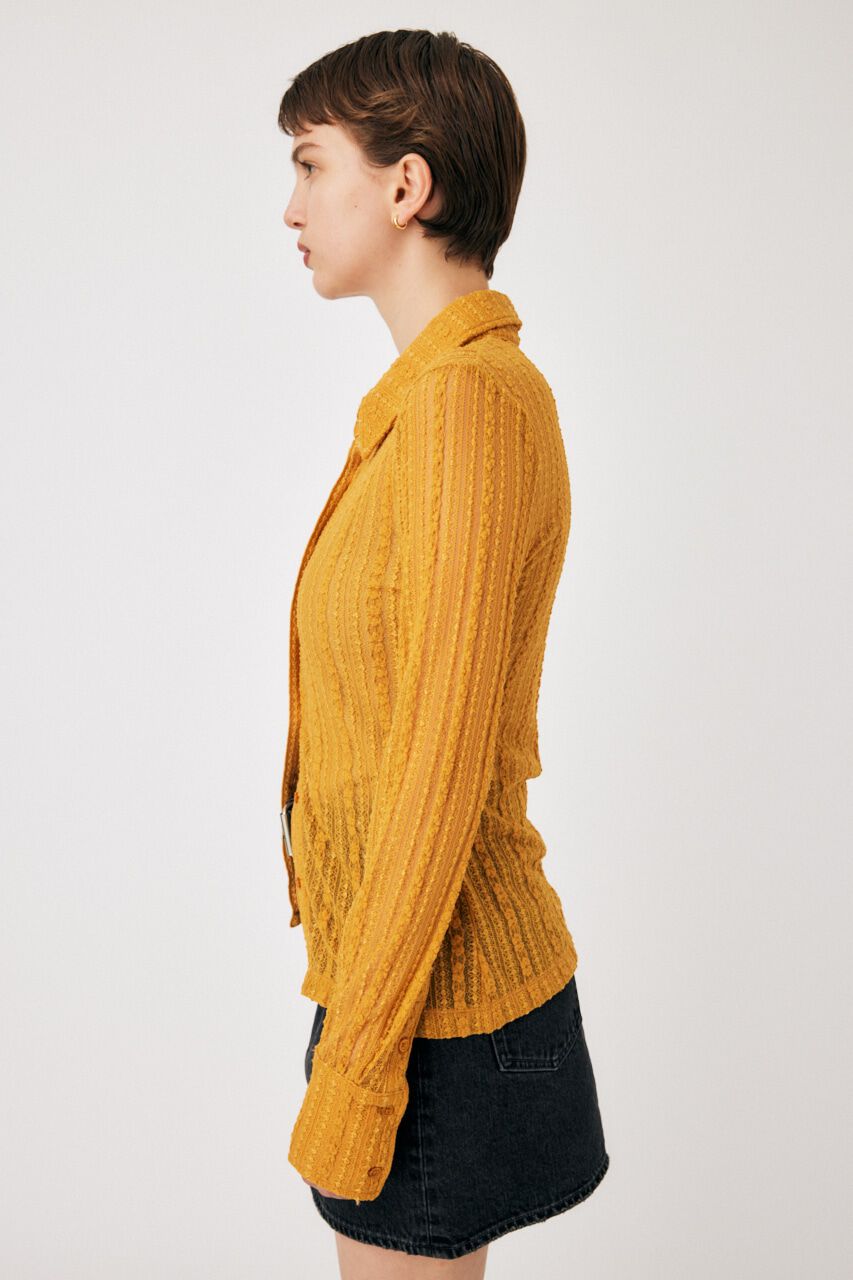 MOUSSY「SHEER LACE SHIRT ブラウス」|Tシャツ・カットソー|