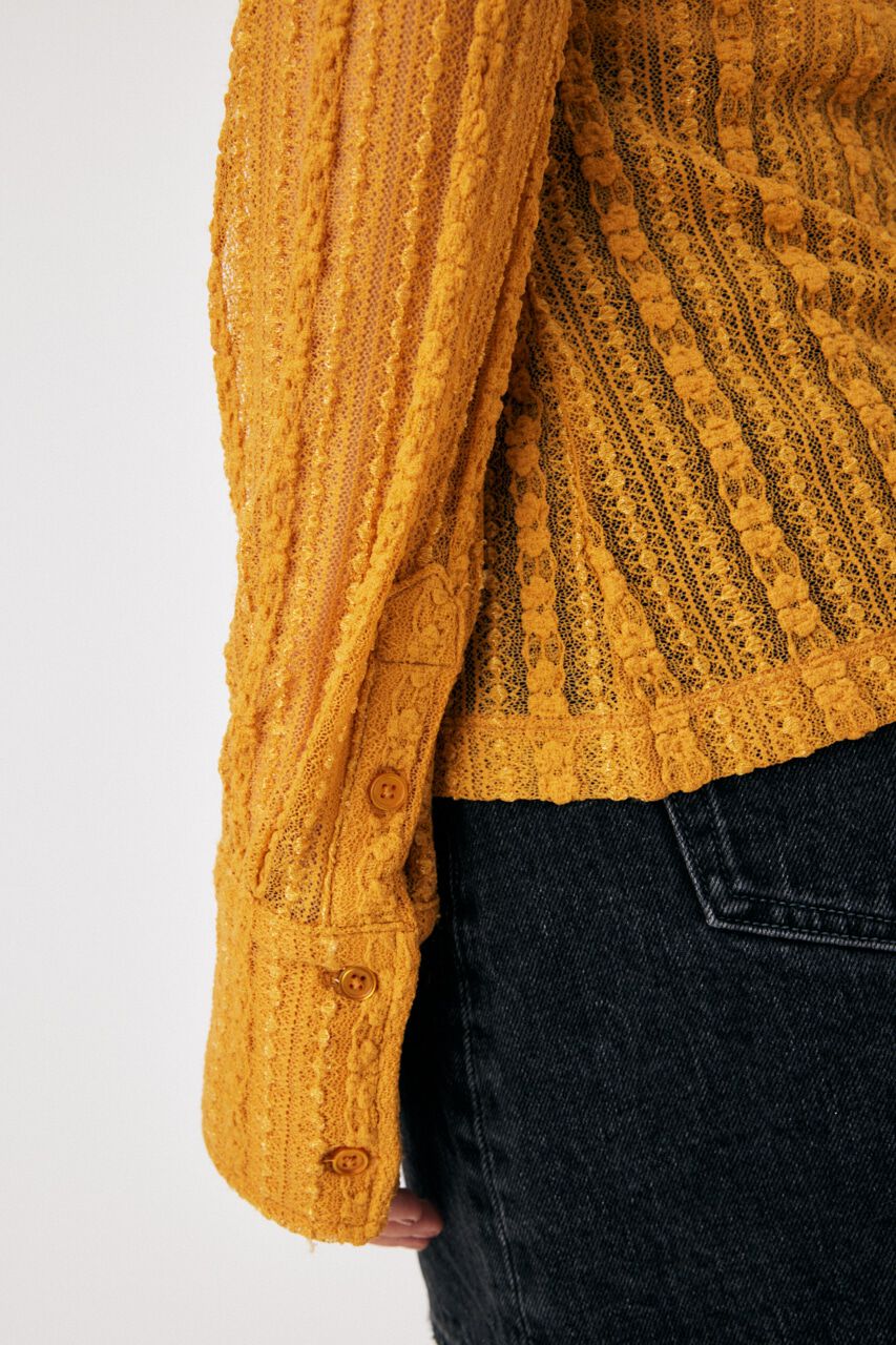 MOUSSY「SHEER LACE SHIRT ブラウス」|Tシャツ・カットソー|