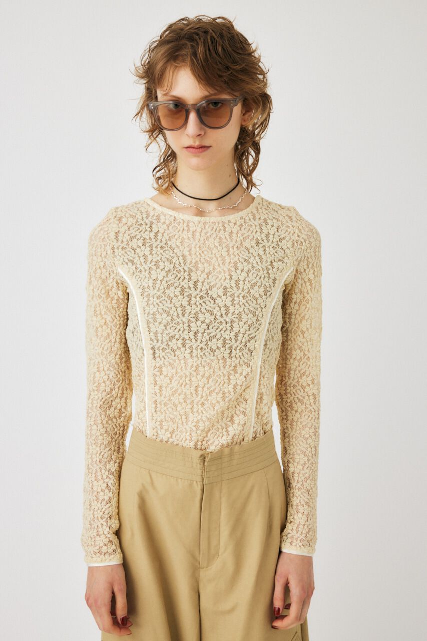 MOUSSY「BACK OPEN LACE CUT トップス」|Tシャツ・カットソー|IVOY3