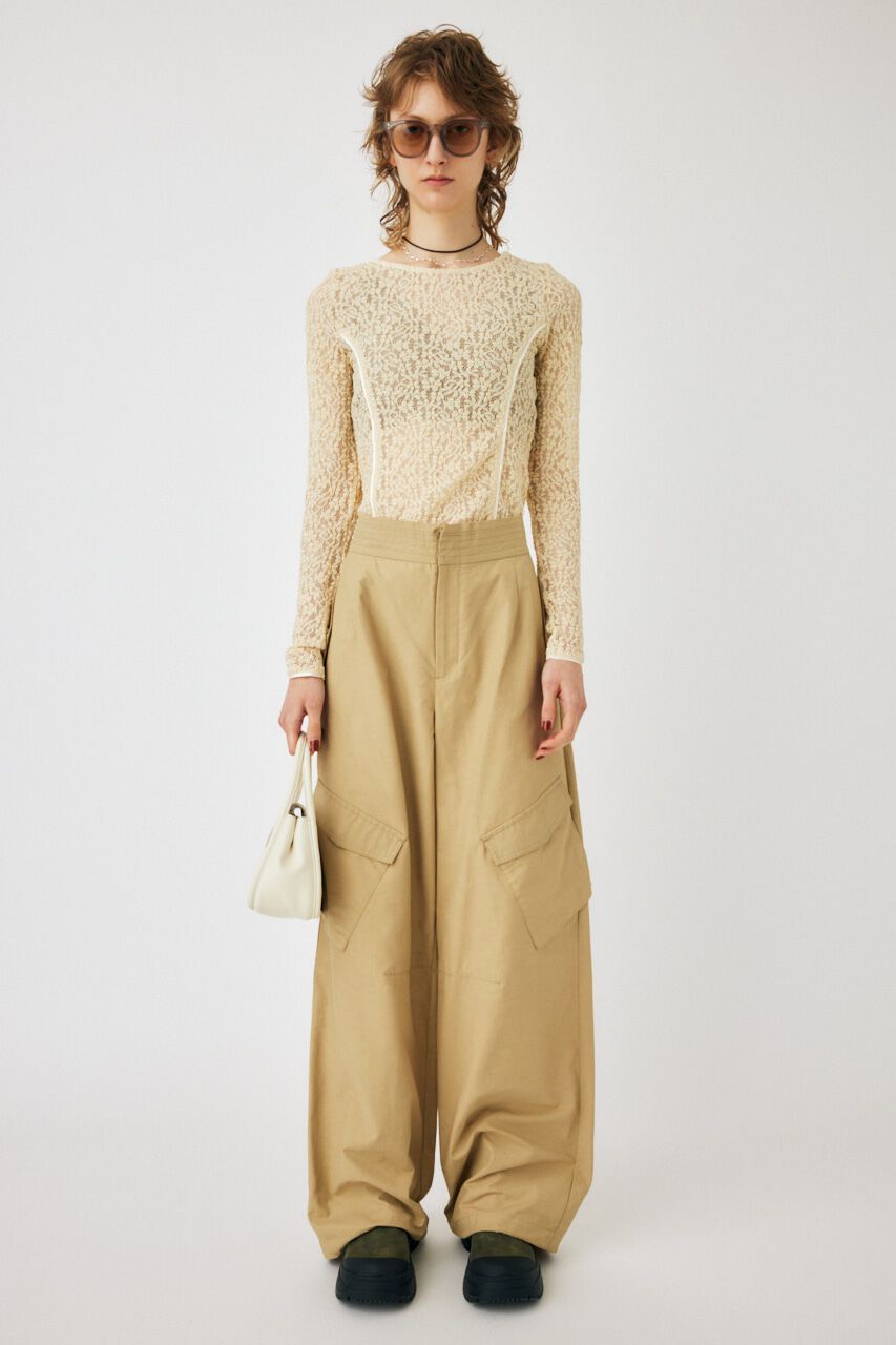MOUSSY「BACK OPEN LACE CUT トップス」|Tシャツ・カットソー|