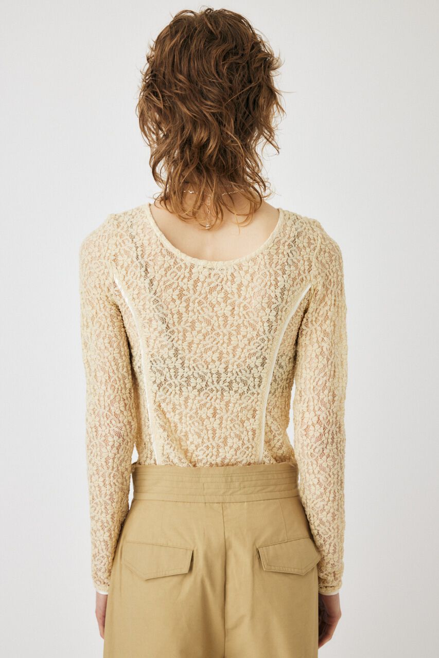 MOUSSY「BACK OPEN LACE CUT トップス」|Tシャツ・カットソー|
