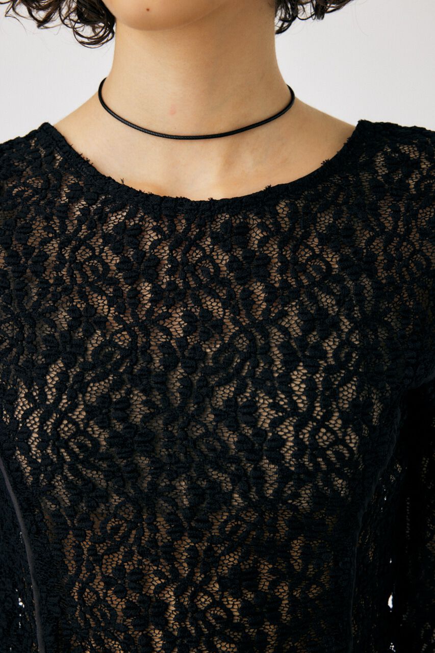 MOUSSY「BACK OPEN LACE CUT トップス」|Tシャツ・カットソー|
