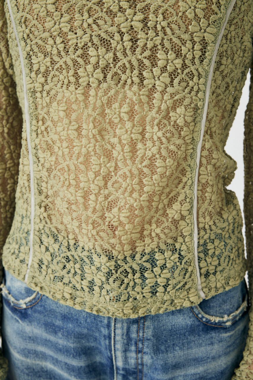 MOUSSY「BACK OPEN LACE CUT トップス」|Tシャツ・カットソー|