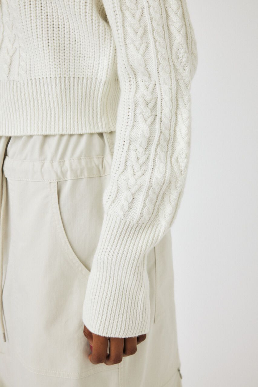 MOUSSY「F／PEARL BUTTON STAND FRILL カーディガン」|ニット・セーター|