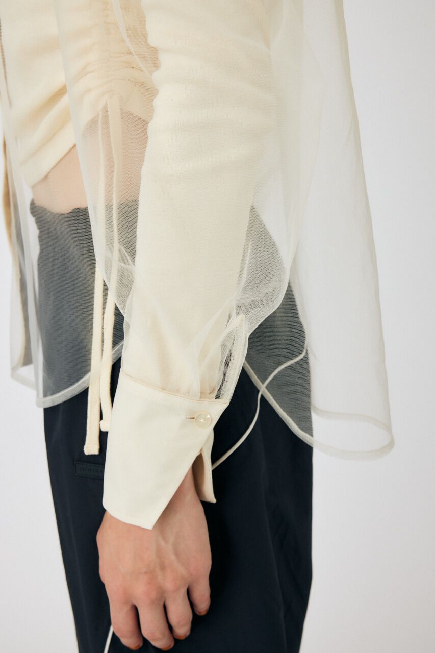 MOUSSY「TULLE LAYERED SHIRT ブラウス」|シャツ・ブラウス|