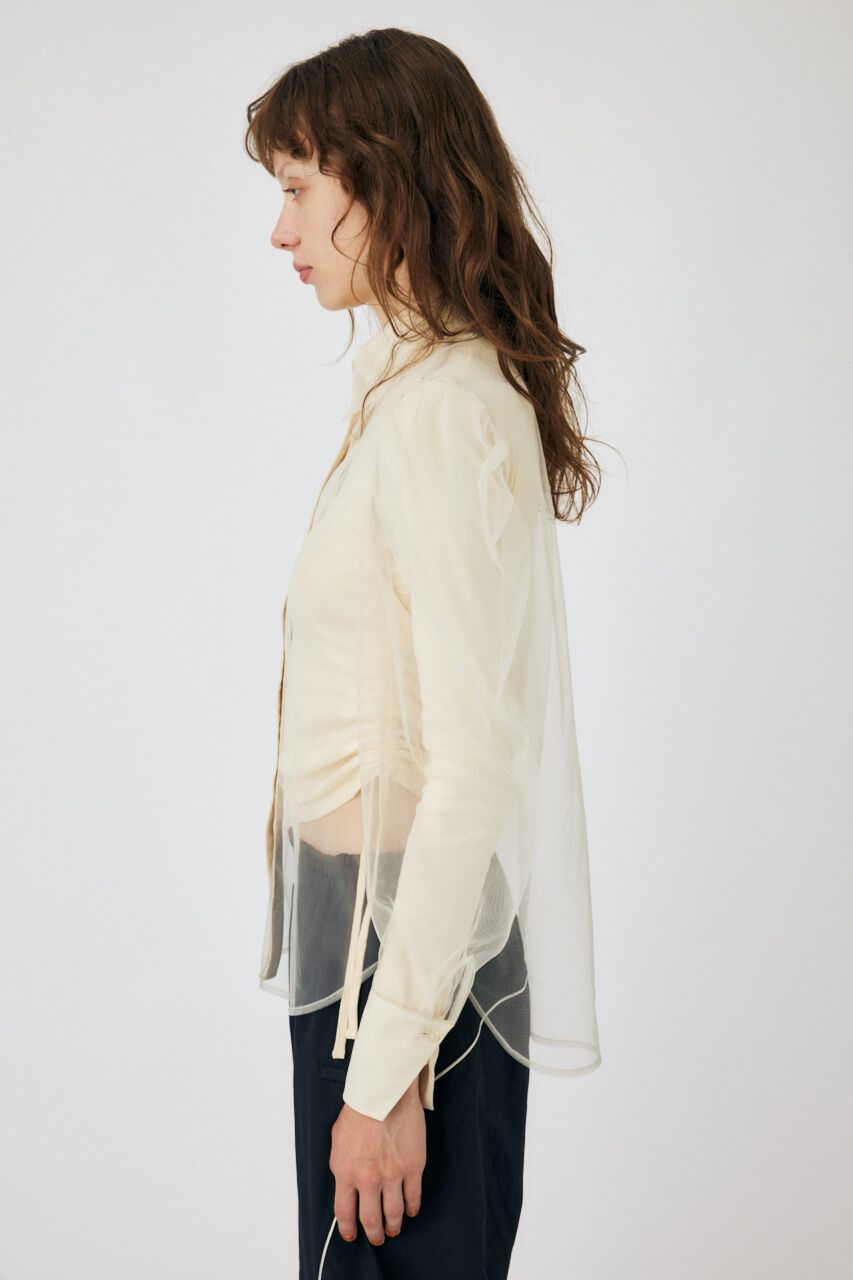 MOUSSY「TULLE LAYERED SHIRT ブラウス」|シャツ・ブラウス|