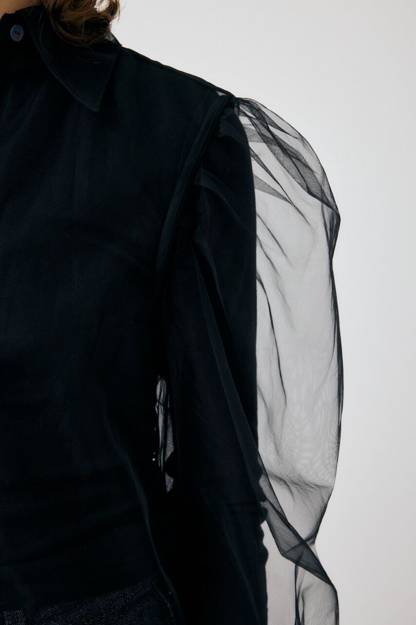 MOUSSY「TULLE LAYERED SHIRT ブラウス」|シャツ・ブラウス|
