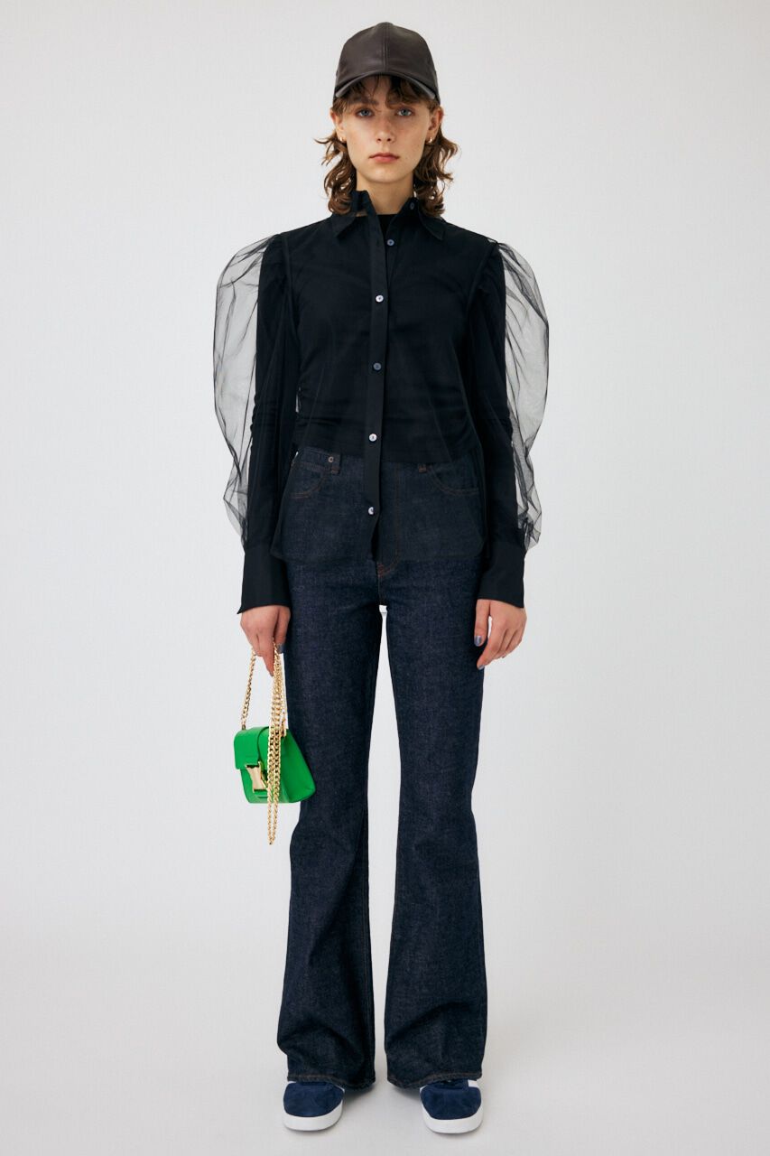 MOUSSY「TULLE LAYERED SHIRT ブラウス」|シャツ・ブラウス|