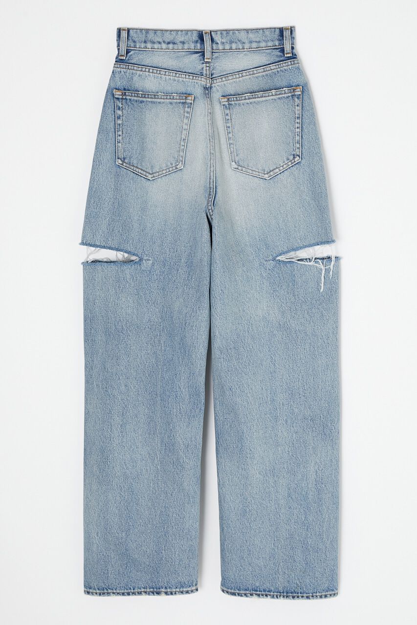 MOUSSY「THIGH SLIT LOOSE STRAIGHT」|デニム|