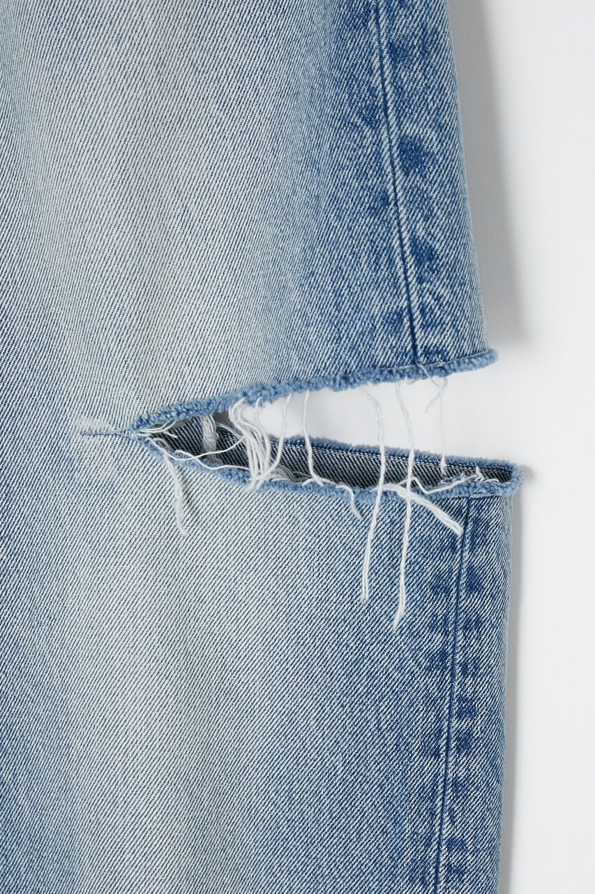 MOUSSY「THIGH SLIT LOOSE STRAIGHT」|デニム|