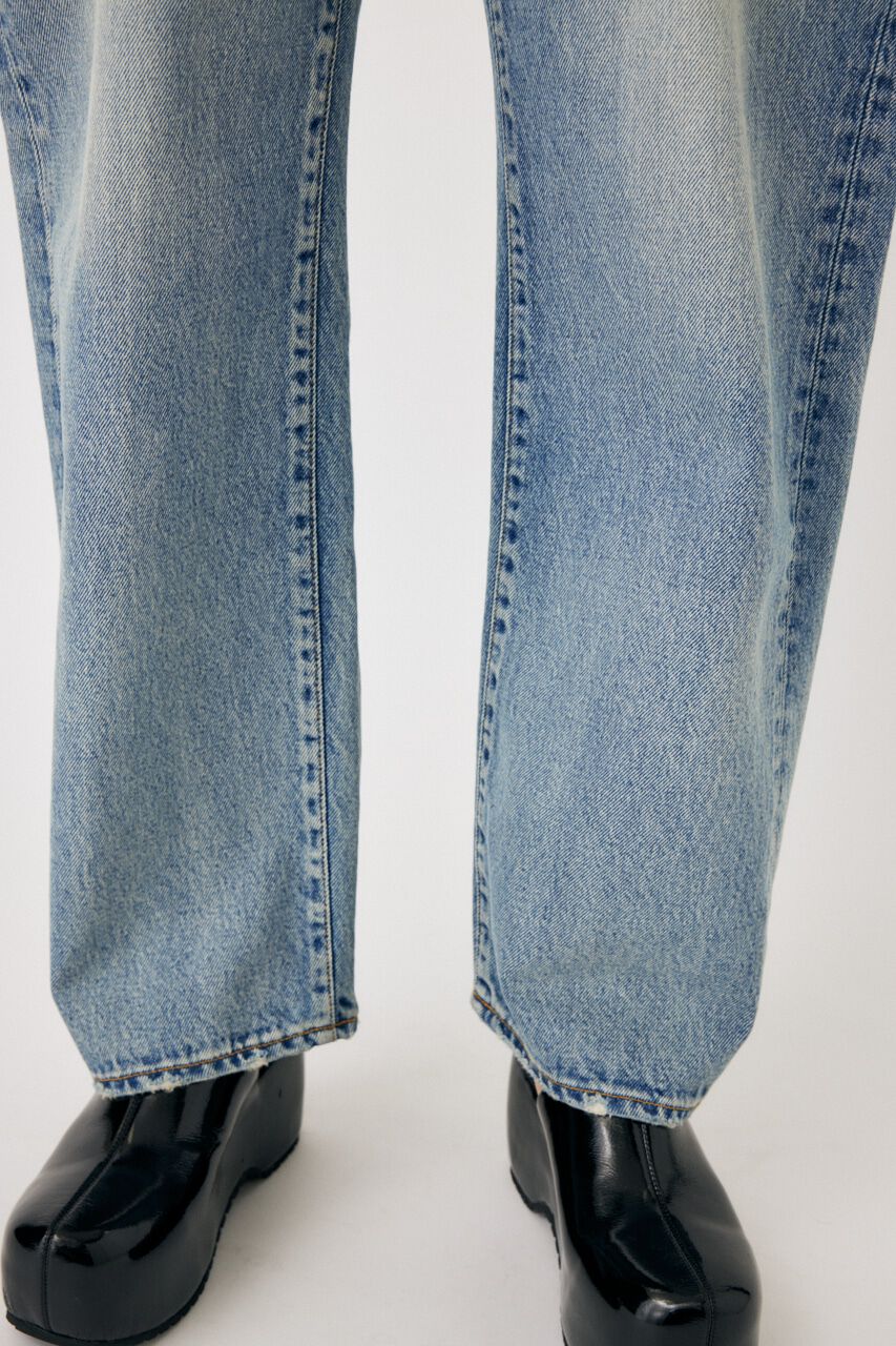 MOUSSY「THIGH SLIT LOOSE STRAIGHT」|デニム|