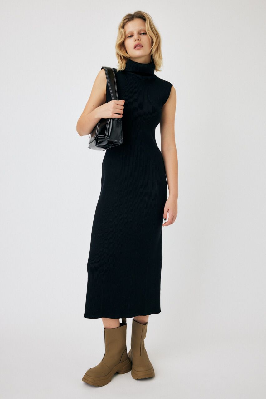 MOUSSY「SWITCHING RIB KNIT ドレス」|ワンピース|