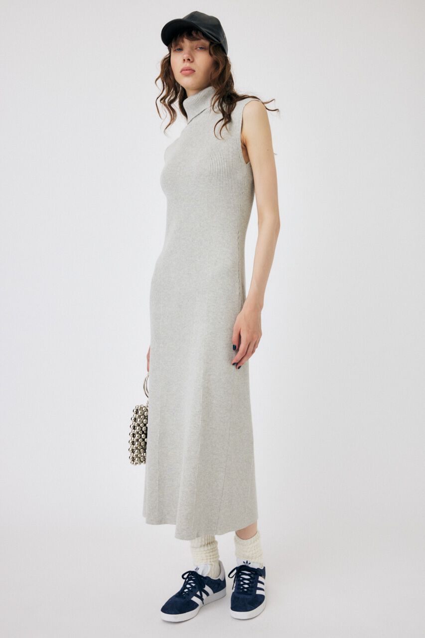 MOUSSY「SWITCHING RIB KNIT ドレス」|ワンピース|
