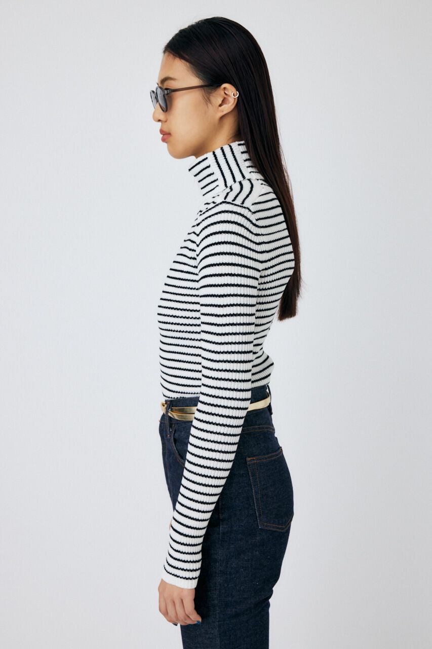 MOUSSY「HI NECK RIB ニット」|ニット・セーター|