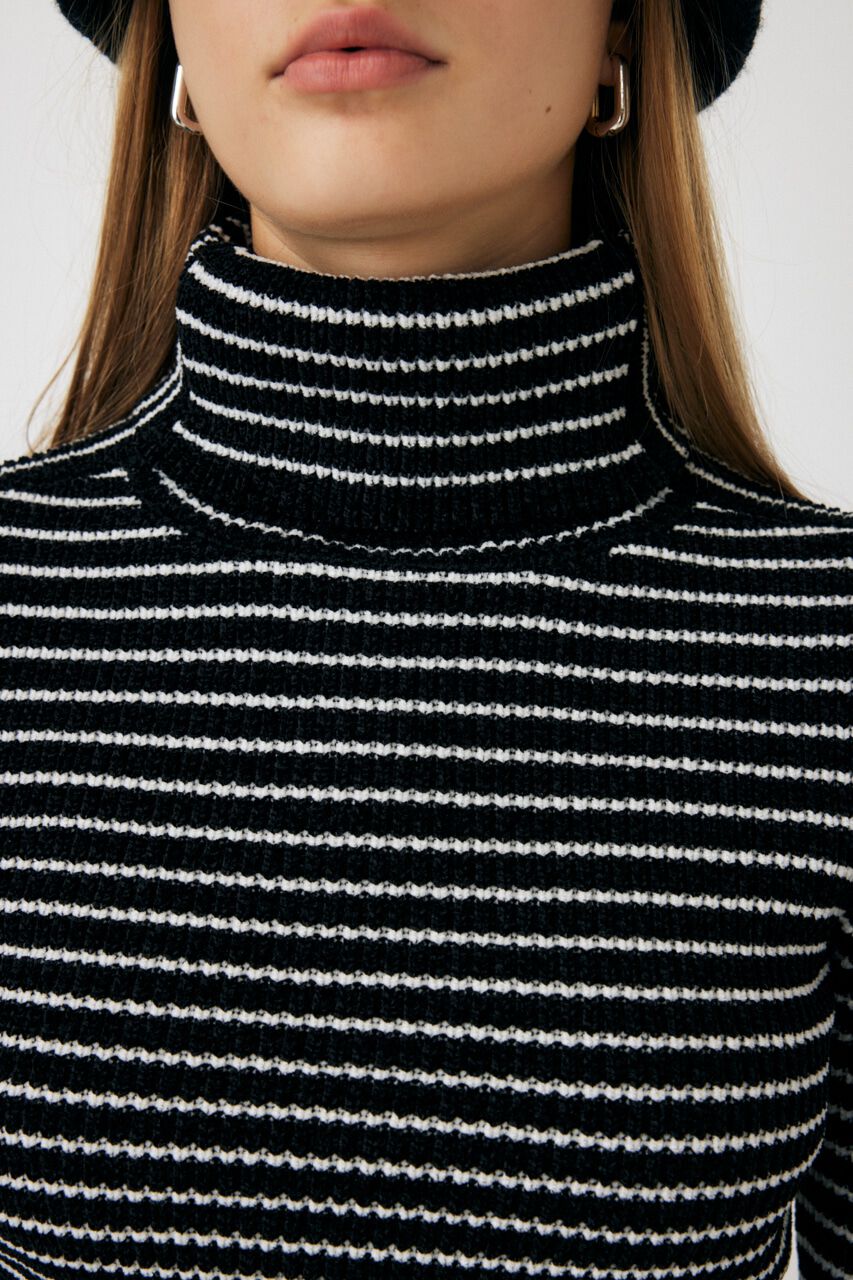 MOUSSY「HI NECK RIB ニット」|ニット・セーター|