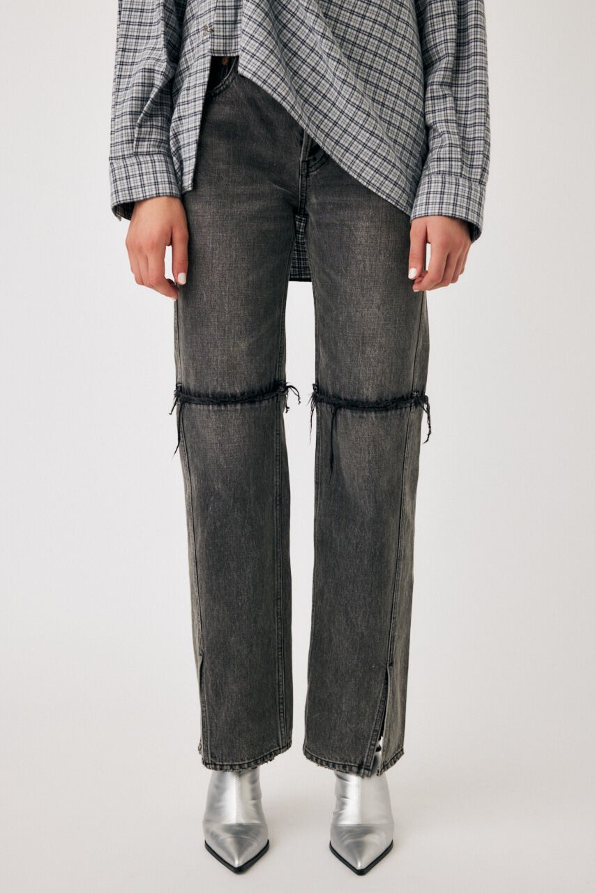 MOUSSY「LOW WAIST SLIT STRAIGHT」|デニム|