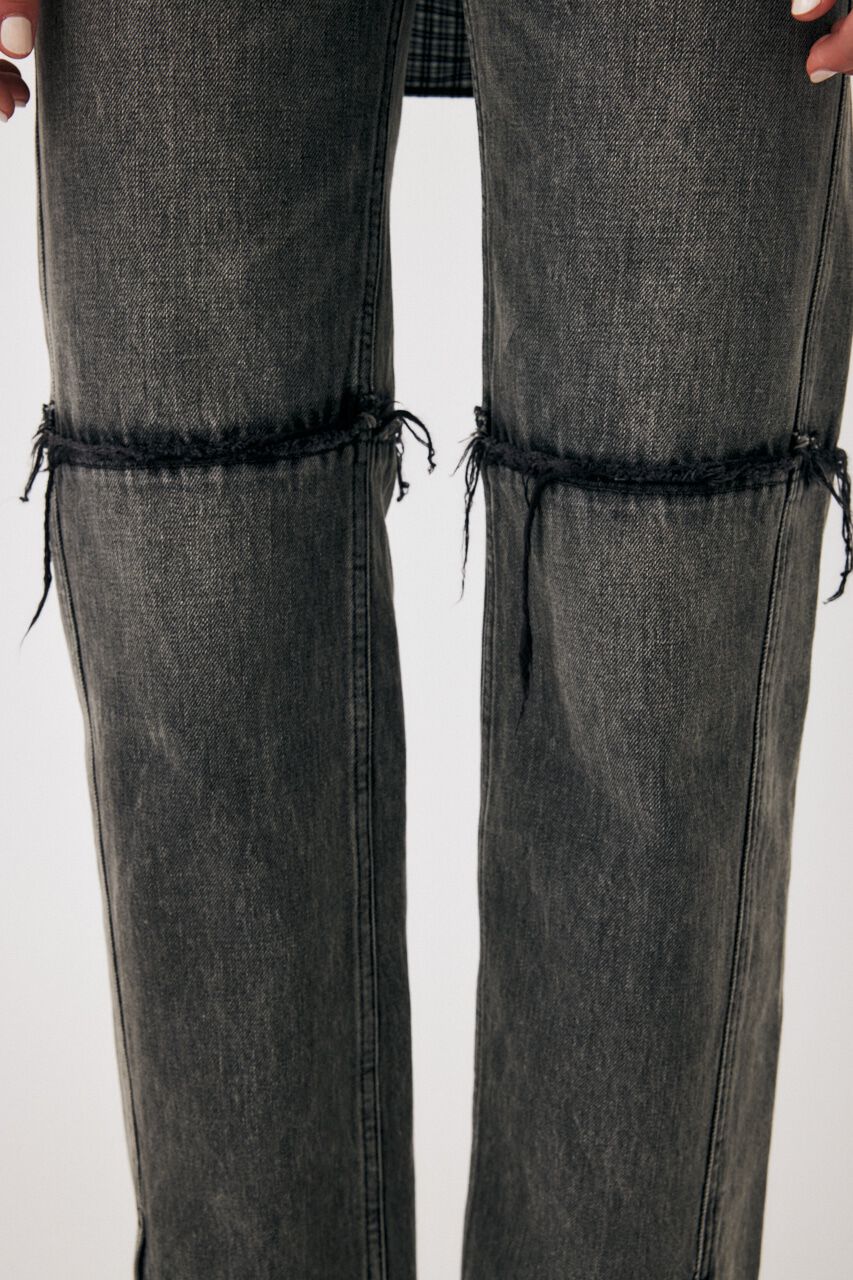 MOUSSY「LOW WAIST SLIT STRAIGHT」|デニム|
