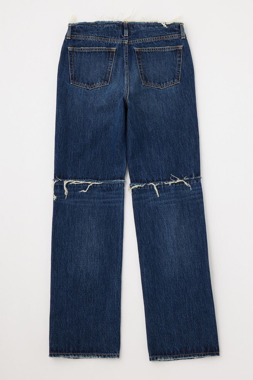MOUSSY「LOW WAIST SLIT STRAIGHT」|デニム|