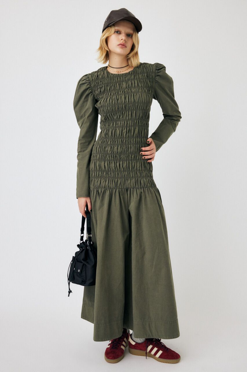 MOUSSY「SHIRRING GATHER ドレス」|ワンピース|KHA