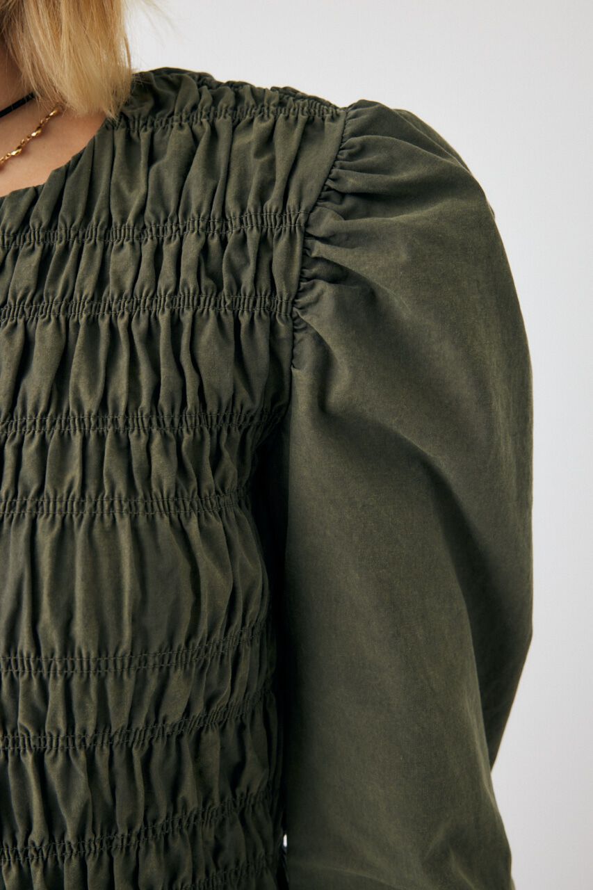 MOUSSY「SHIRRING GATHER ドレス」|ワンピース|