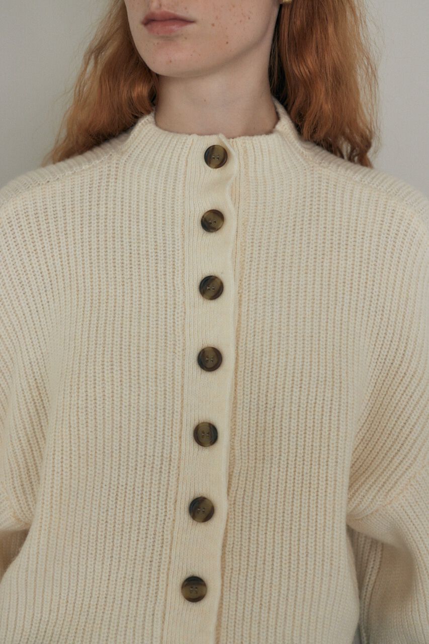 MOUSSY「バックボタンショートニット」|ニット・セーター|