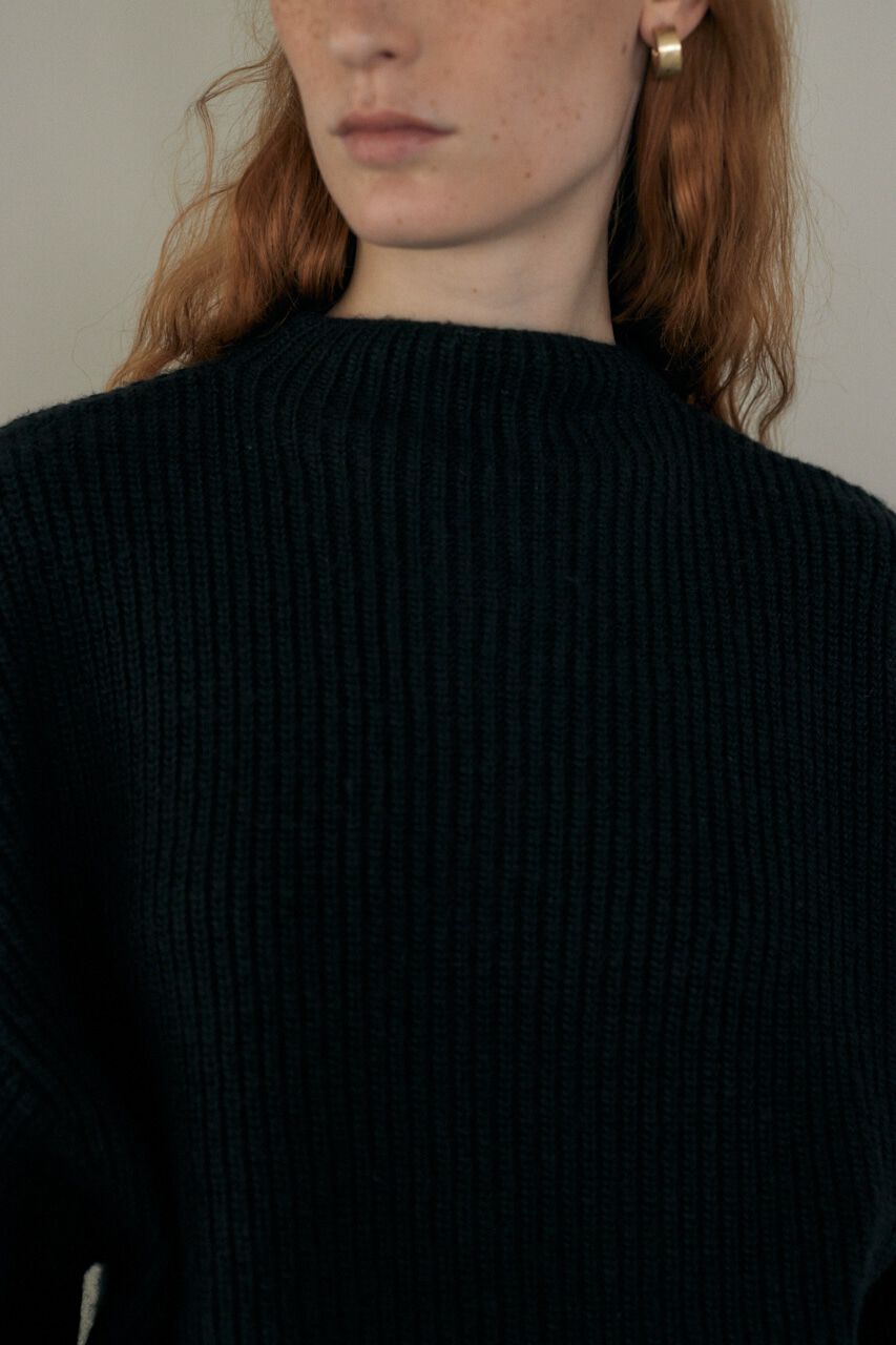 MOUSSY「バックボタンショートニット」|ニット・セーター|