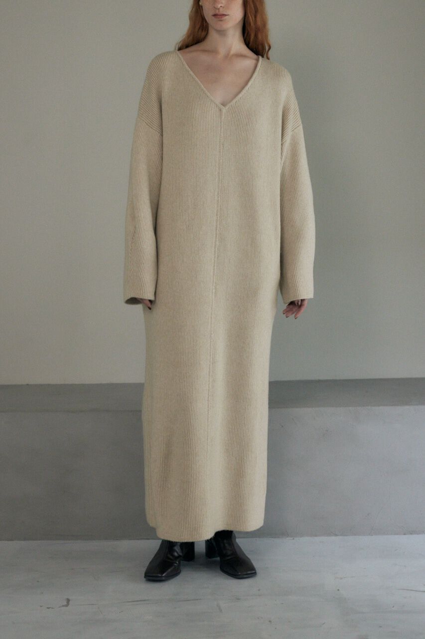 MOUSSY「スラックニットドレス」|ワンピース|L/BEG1