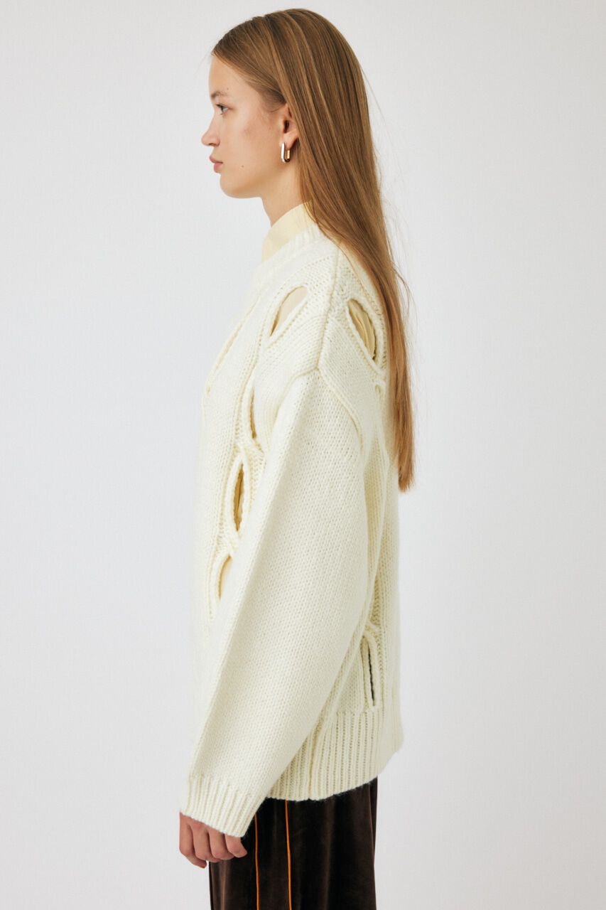 MOUSSY「CUT OUT DESIGN ニット」|ニット・セーター|