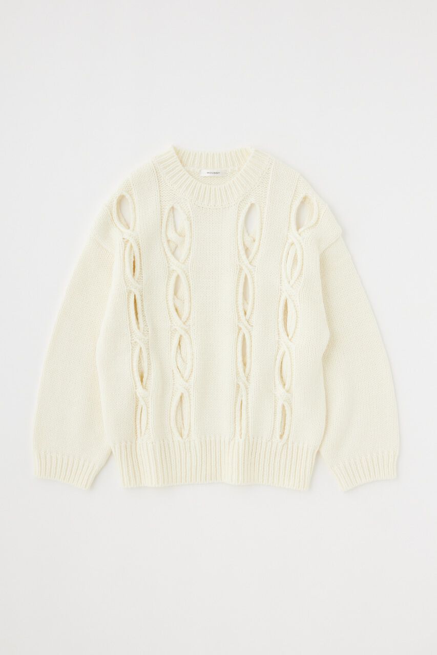 MOUSSY「CUT OUT DESIGN ニット」|ニット・セーター|