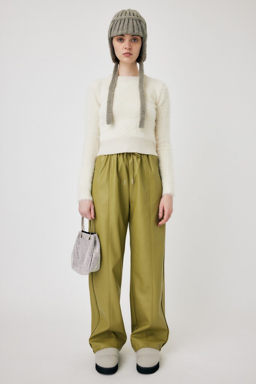 MOUSSY「CROPPED SHAGGY KNIT トップス」|ニット・セーター|