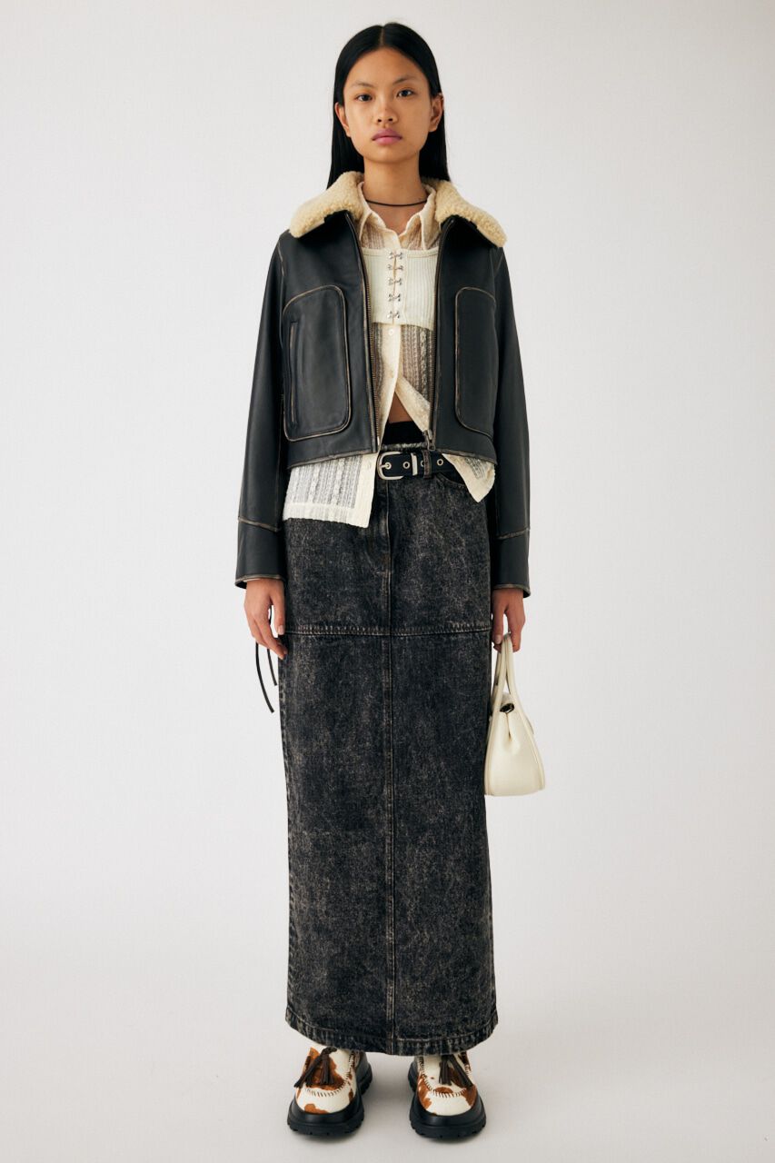 MOUSSY「ACID WASH PENCIL MAXI スカート」|スカート|