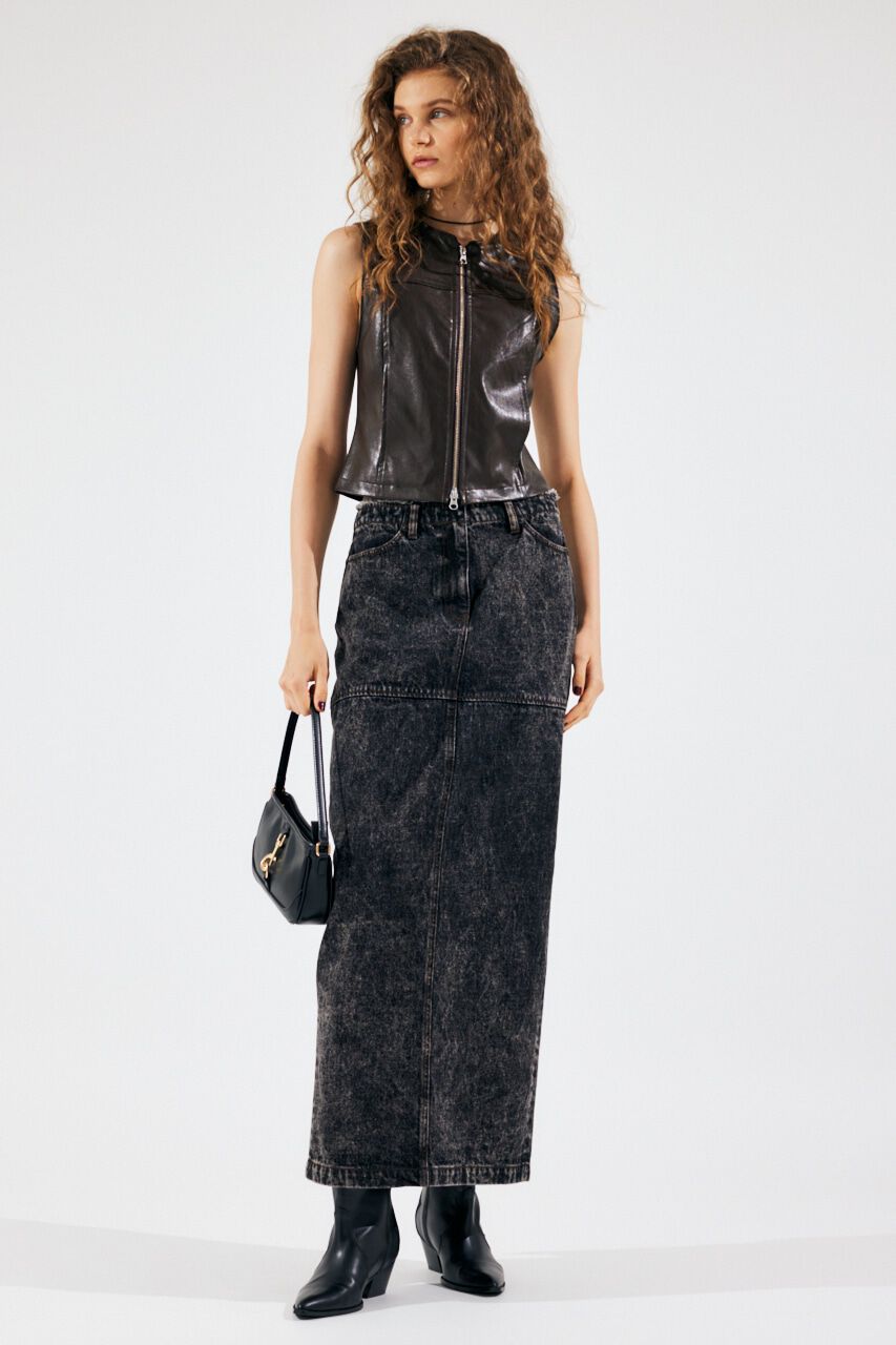 MOUSSY「ACID WASH PENCIL MAXI スカート」|スカート|