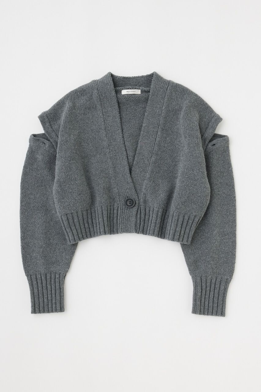 MOUSSY「BUTTON SHORT ニットカーディガン」|ニット・セーター|