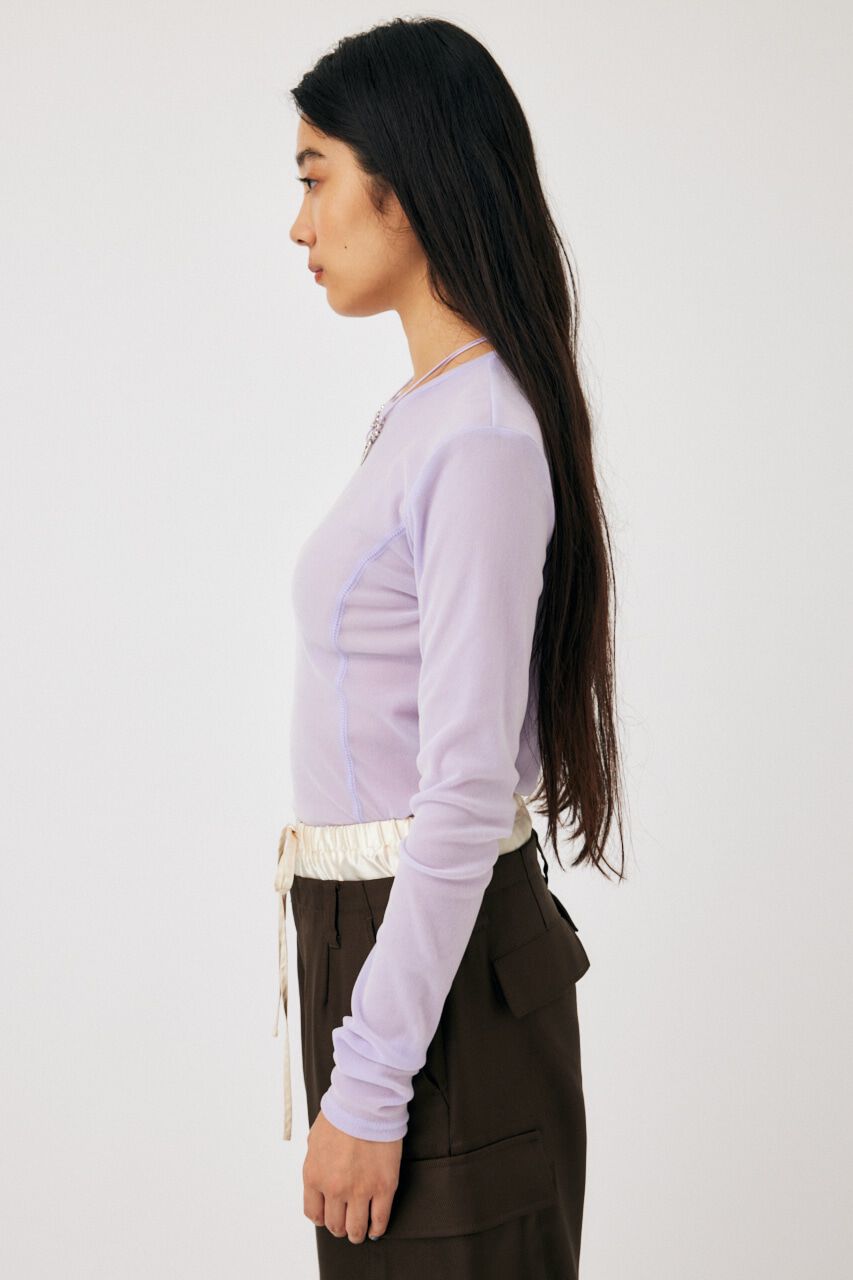 MOUSSY「FLOCKEY TULLE トップス」|Tシャツ・カットソー|