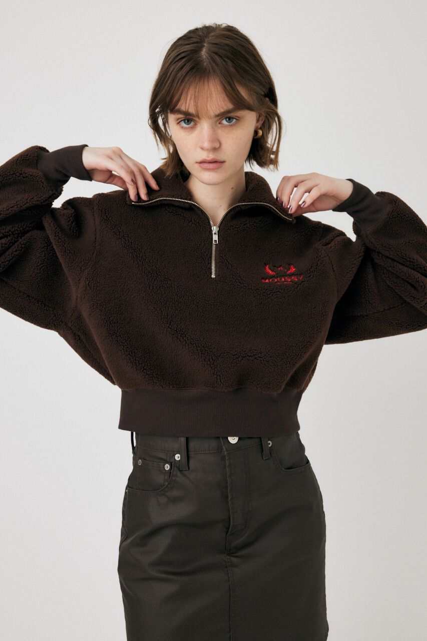 MOUSSY「MOUSSY BOA HALF ZIPプルオーバー」|Tシャツ・カットソー|