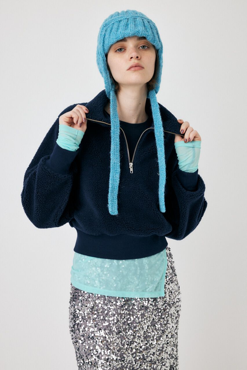 MOUSSY「MOUSSY BOA HALF ZIPプルオーバー」|Tシャツ・カットソー|