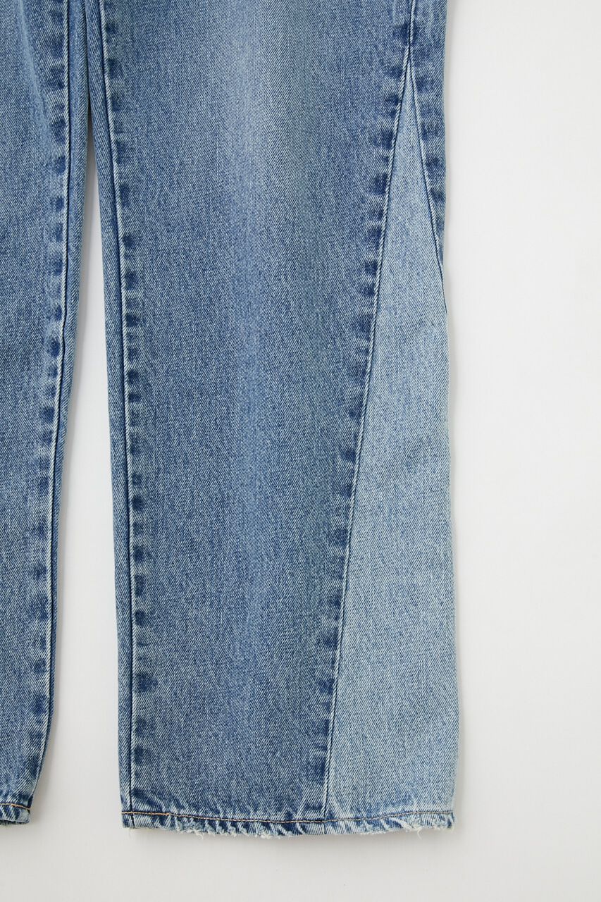 MOUSSY「CUT OUT WIDE STRAIGHT」|デニム|